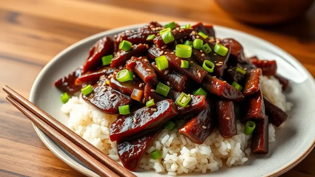 savory stir fried beef dish