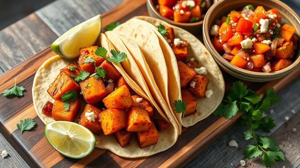 savory sweet potato tacos