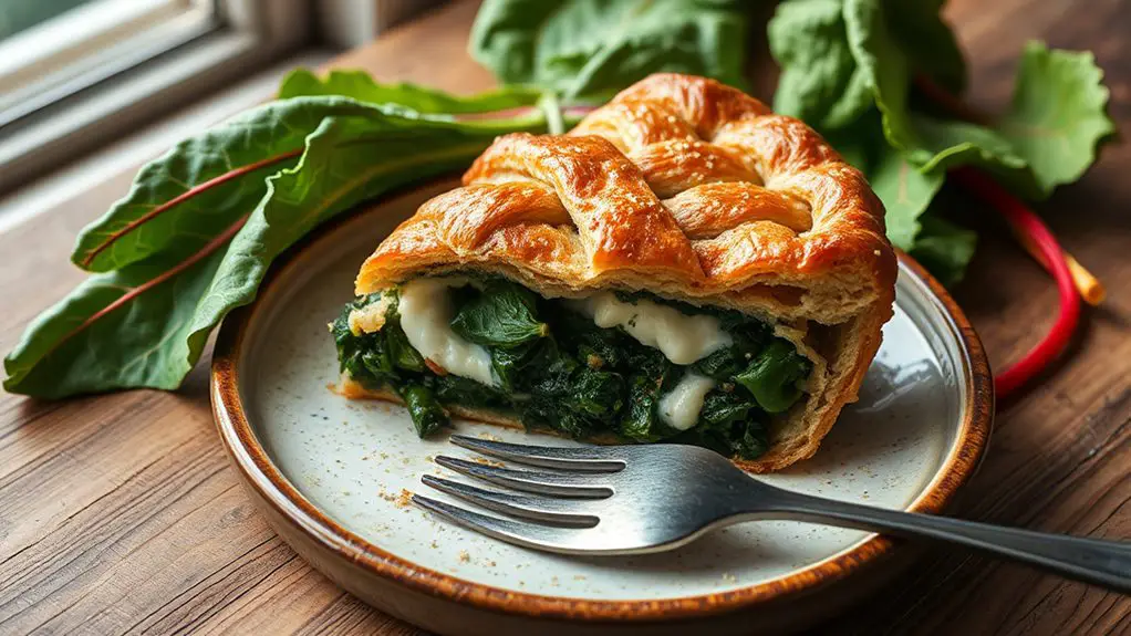 savory swiss chard pastry