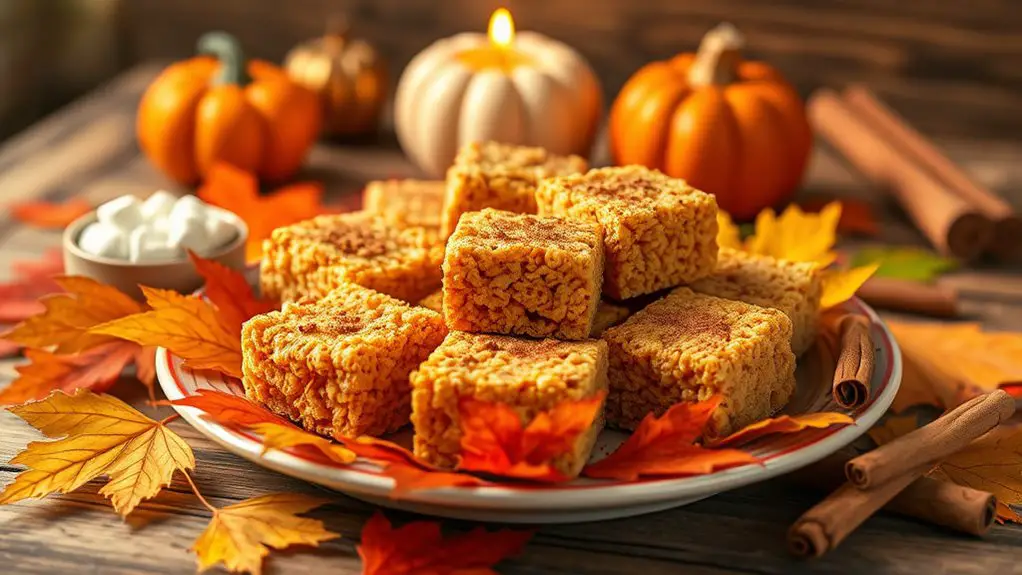 seasonal pumpkin rice treats