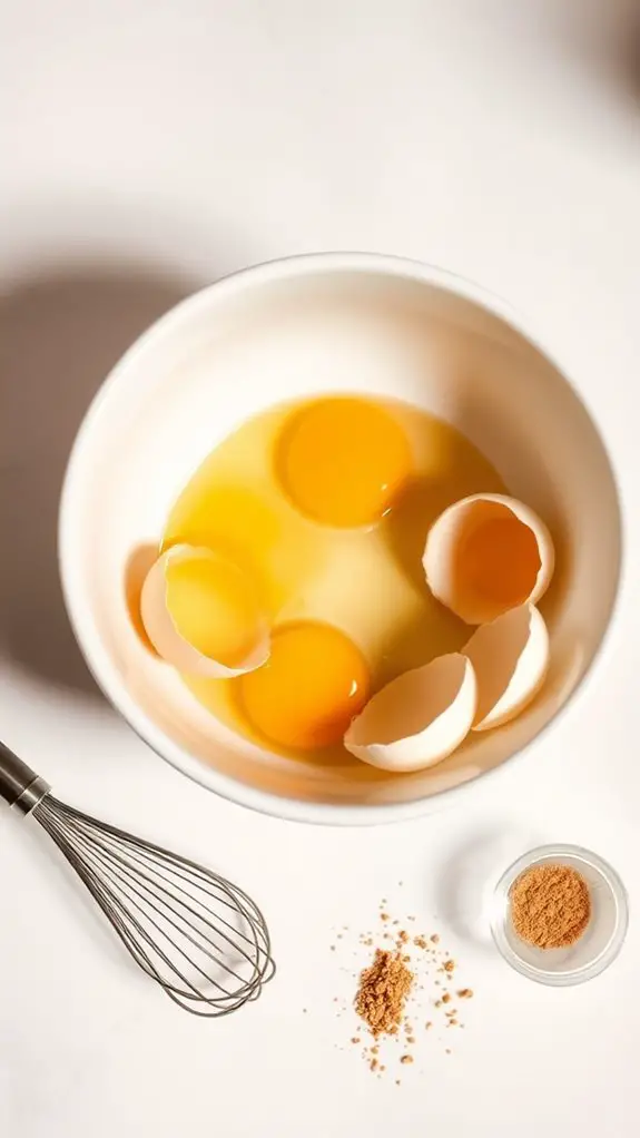 separate egg yolks carefully