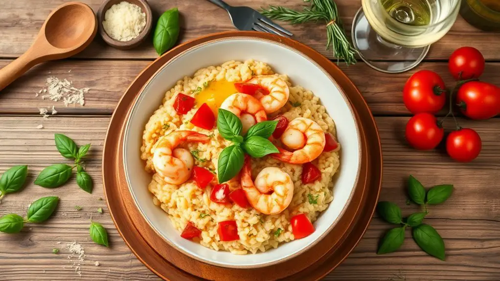 shrimp risotto with tomatoes