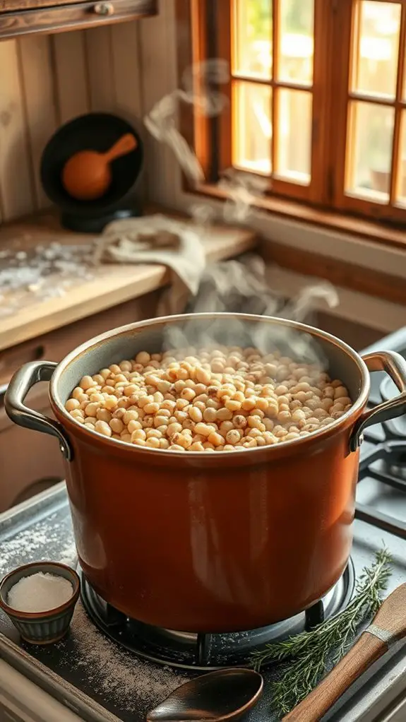 simmer peas until tender