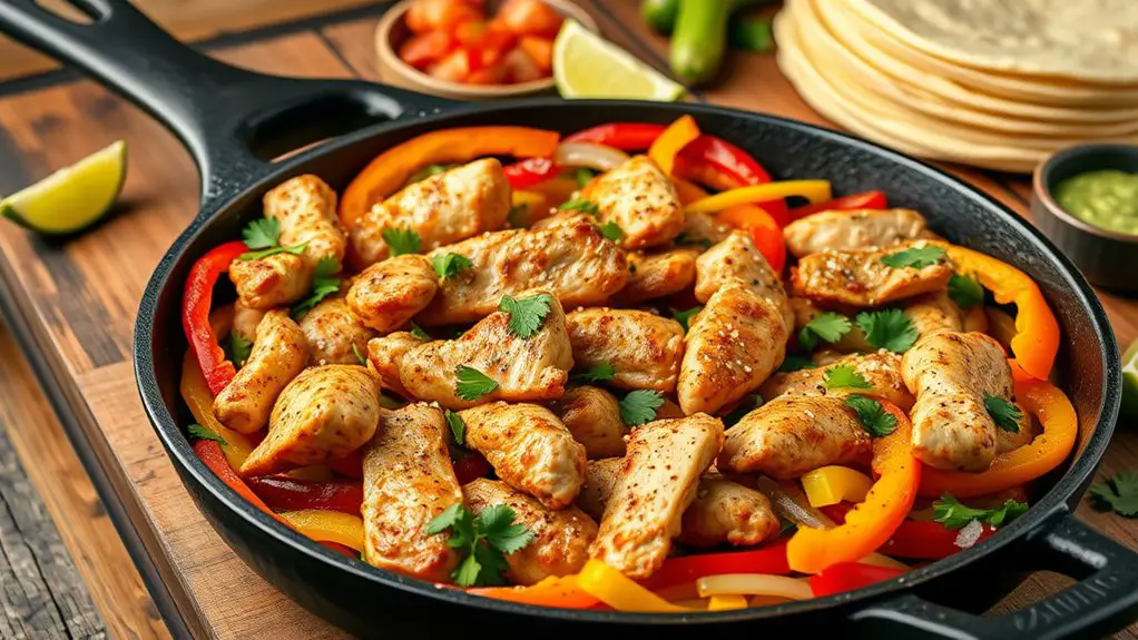 sizzling chicken fajitas delight