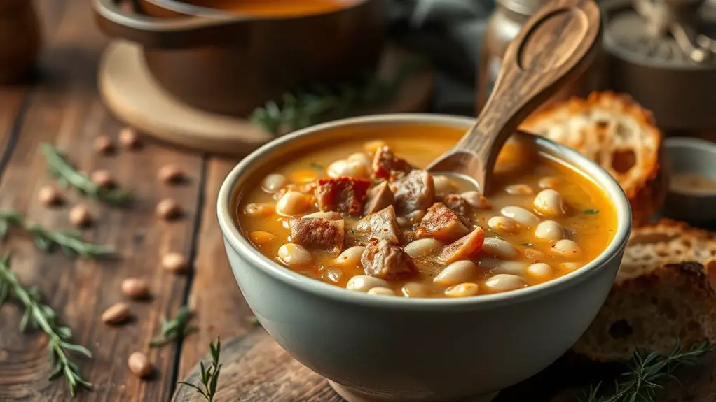 smoky ham bean soup