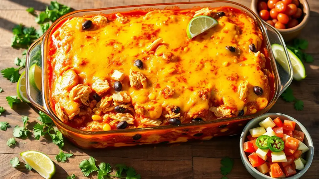 southwest chicken enchilada bake