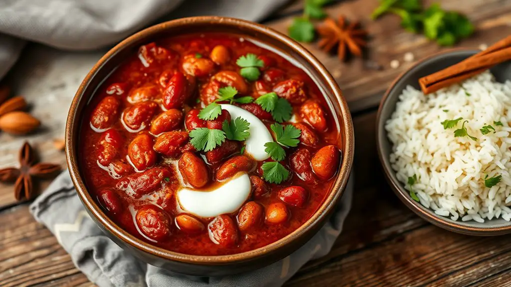 spiced kidney bean curry