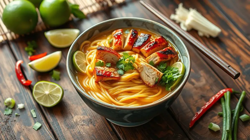 spicy citrus chicken noodles