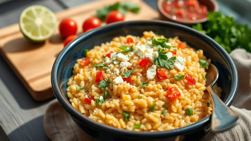 spicy risotto in pressure cooker