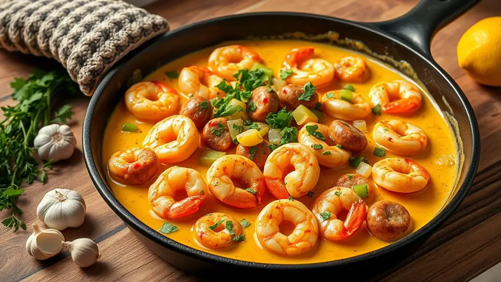 spicy seafood comfort dish