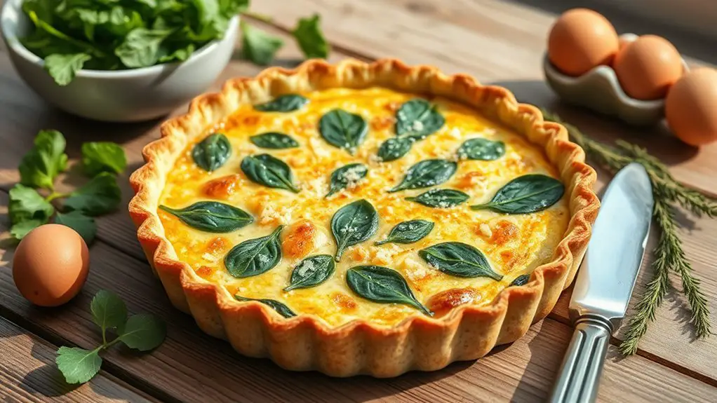 spinach crustless quiche recipe