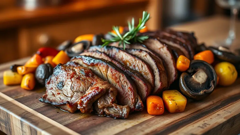 tender brisket with veggies