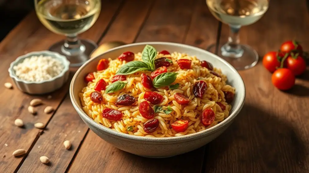 toasted orzo tomato dish