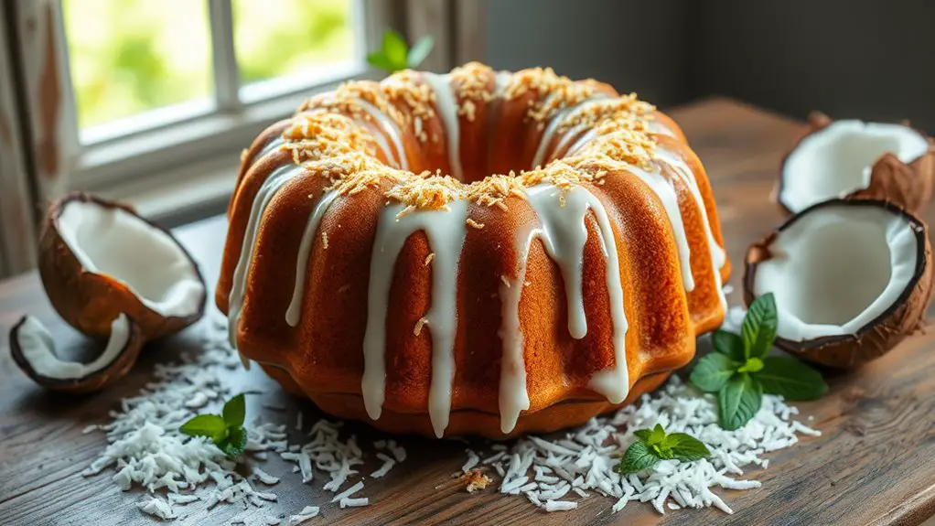 tropical coconut rum dessert