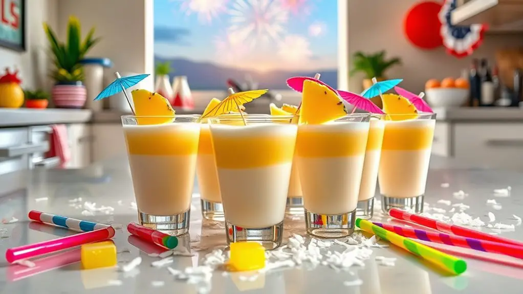 tropical gelatin dessert shots