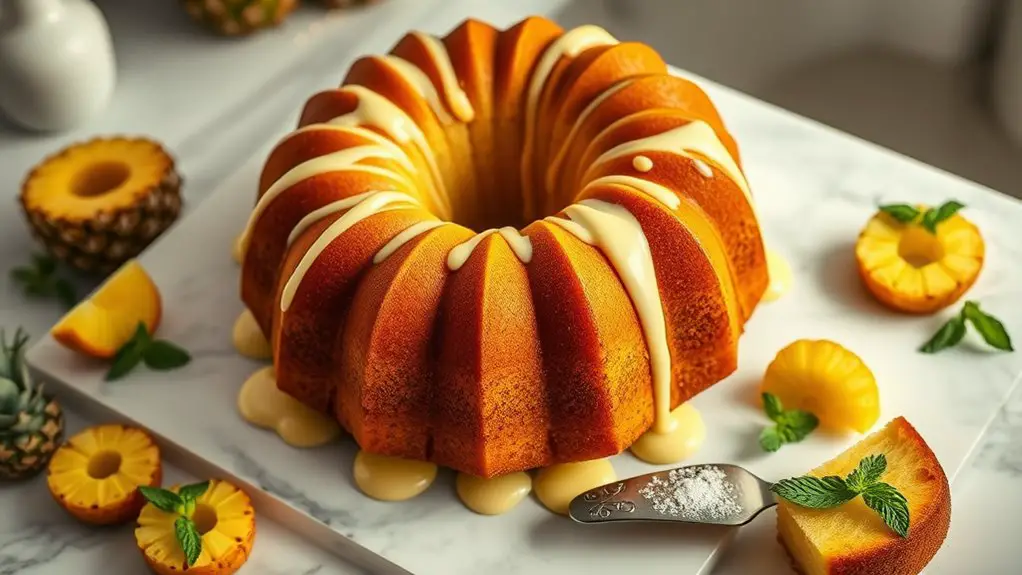 tropical pineapple rum cake