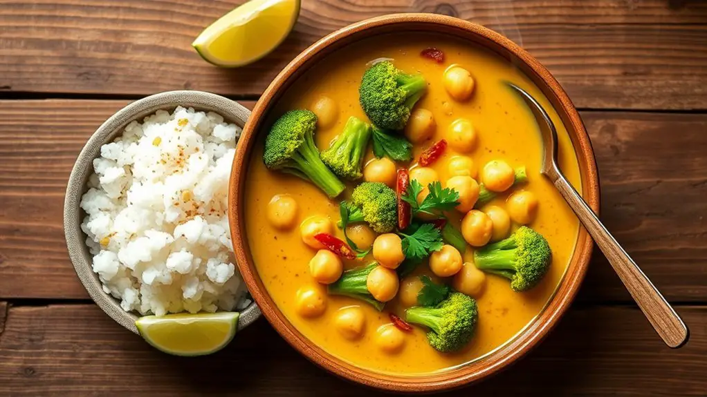 vegetarian broccolini chickpea dish