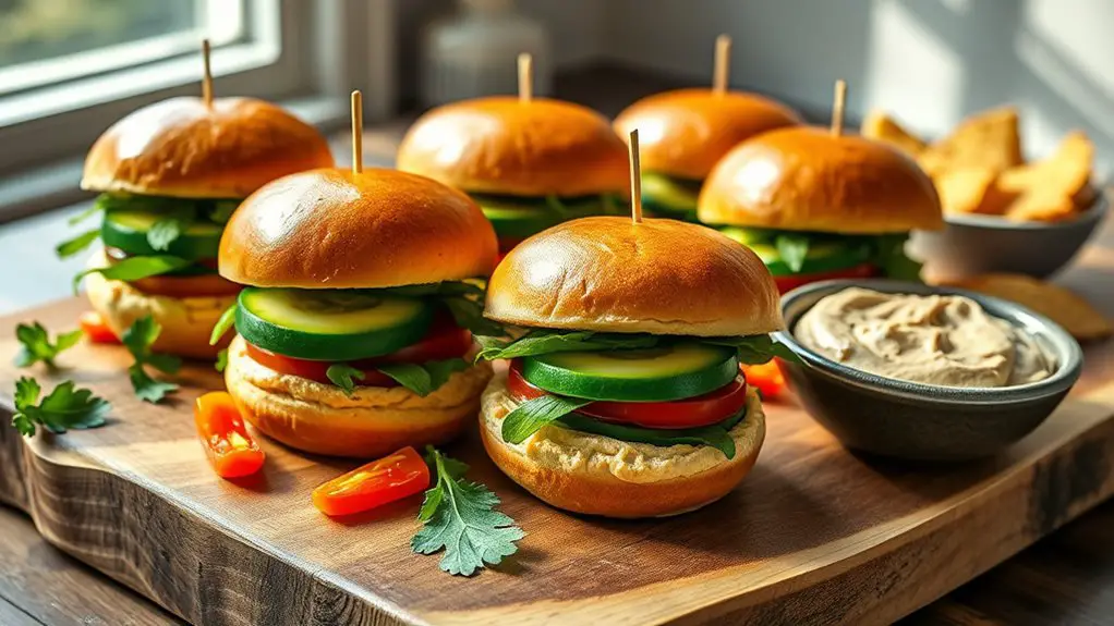 vegetarian hummus slider recipe