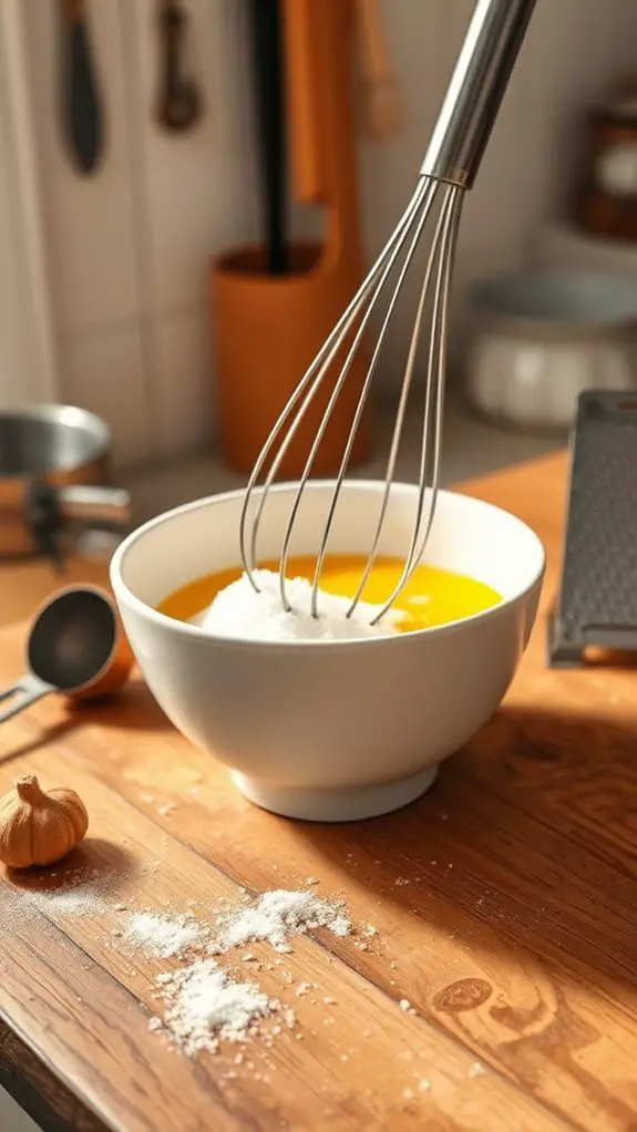 whisk yolks and sugar