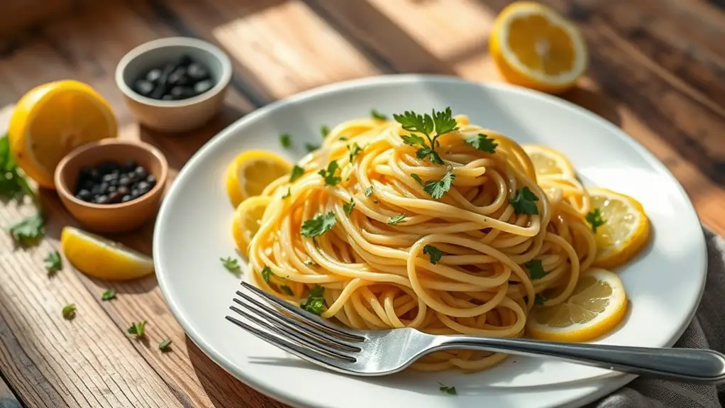 zesty lemon garlic pasta