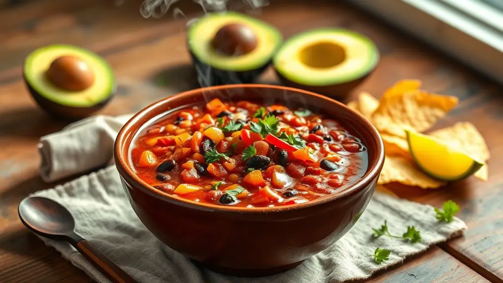 zesty meatless chili delight