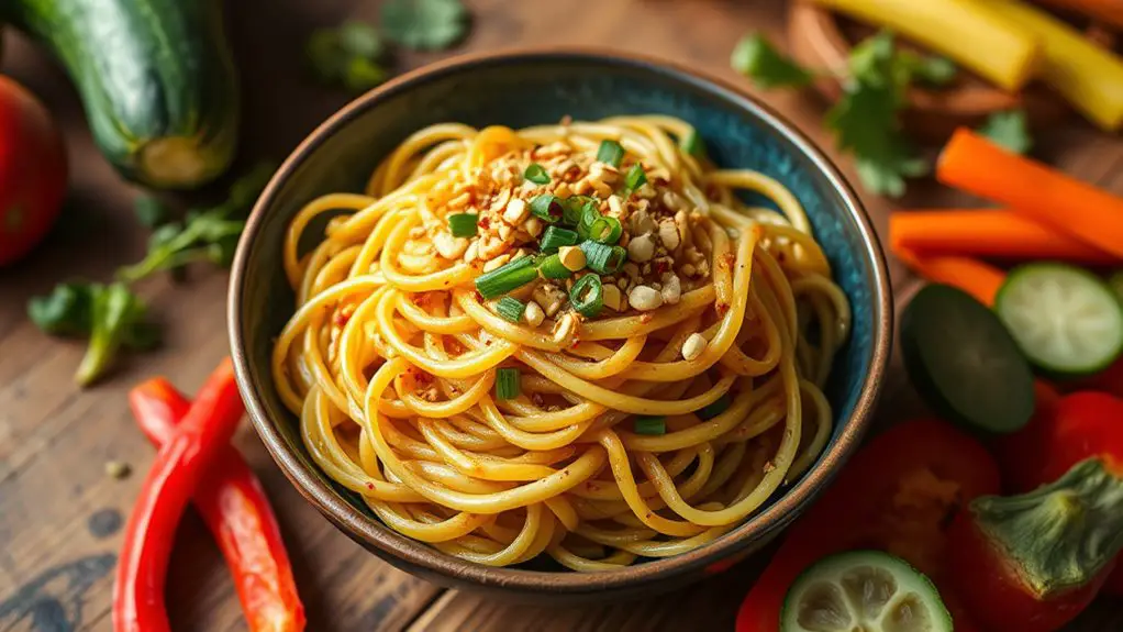 zucchini noodles with spice